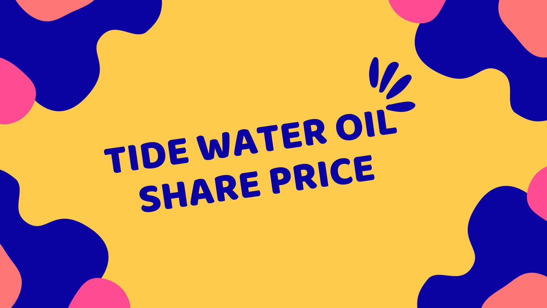 Tide water oil share price